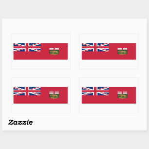 Sticker Rectangulaire Graphique des drapeaux du Manitoba