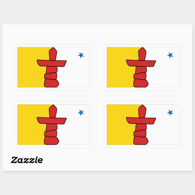 Sticker Rectangulaire Graphique Indicateurs du Nunavut (Feuille)