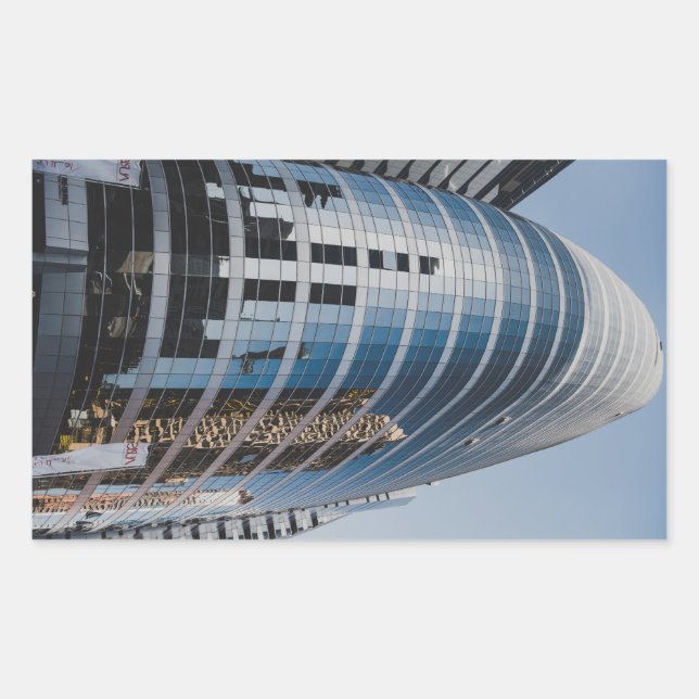 Sticker Rectangulaire gratte-ciel en verre de Dubaï (Devant)