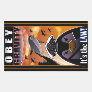 Sticker Rectangulaire Gravité d'Obey