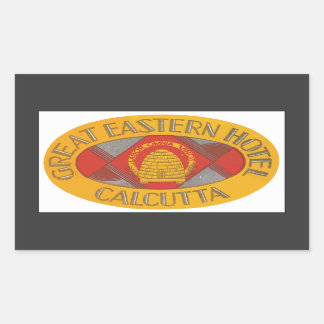 Sticker Rectangulaire Great Eastern Hotel Calcutta, Vintage