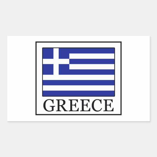 Sticker Rectangulaire Grèce (Devant)