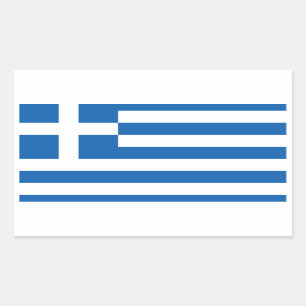 Sticker Rectangulaire Grèce Drapeau GR