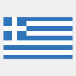 Sticker Rectangulaire Grèce - Drapeau national grec