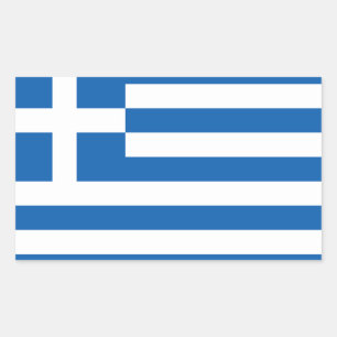 Sticker Rectangulaire Grèce Drapeau Stickers* Ε λ λ ά δ η Σ α