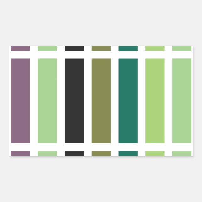 Sticker Rectangulaire Green purple Black Hues (Devant)