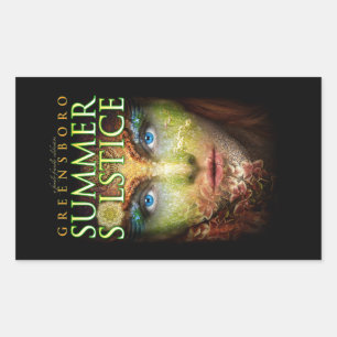 Sticker Rectangulaire Greensboro Summer Solstice Festival 2018 Souvenir