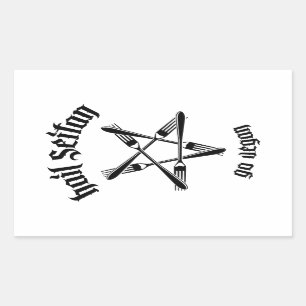 Sticker Rectangulaire Grêle Seitan 1,1 (noir)