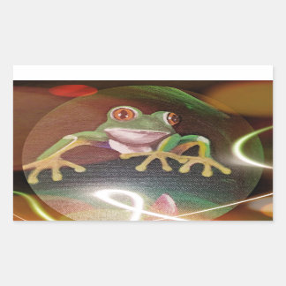 Sticker Rectangulaire Grenouille dans une bulle