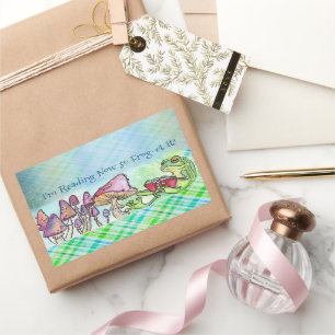 Sticker Rectangulaire Grenouille du livre d'histoire