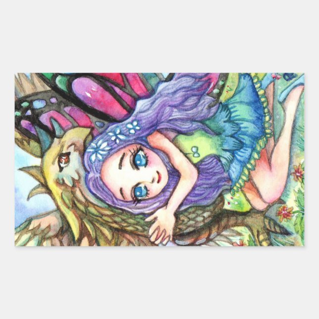 Sticker Rectangulaire Griffin et Fairy (Devant)