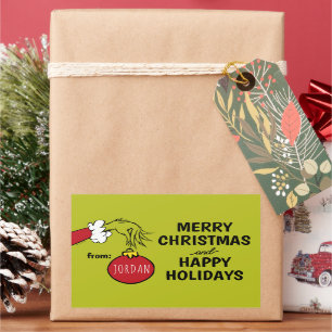 Sticker Rectangulaire Grille À partir de l'étiquette cadeau de Noël