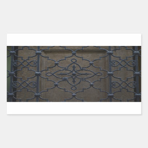 Sticker Rectangulaire grille en fer forgé architecturale vintage métal d