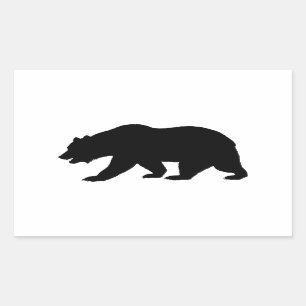 Sticker Rectangulaire Grizzly Bear