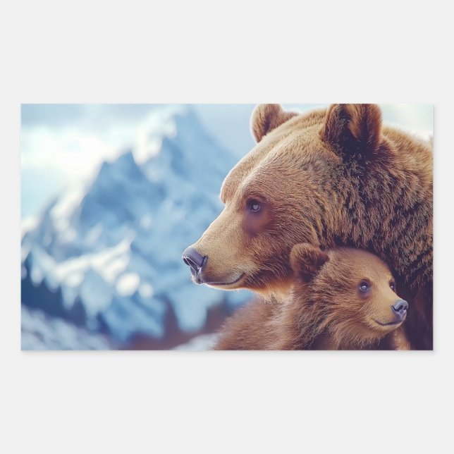 Sticker Rectangulaire Grizzly Bear 399, GB 399 (Devant)