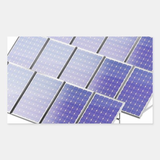 Sticker Rectangulaire Groupe de panneaux solaires (Devant)