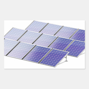 Sticker Rectangulaire Groupe de panneaux solaires
