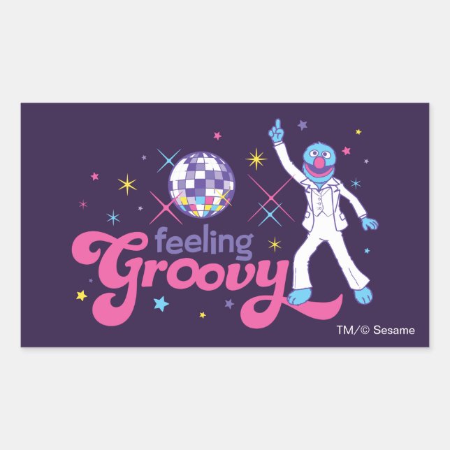 Sticker Rectangulaire Grover | Se sentir fringant (Devant)