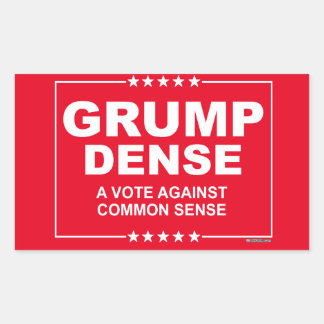 Sticker Rectangulaire GRUMP DENSE 2016 - Un vote contre le bon sens