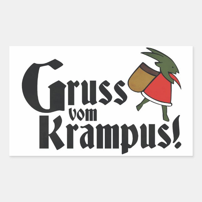 Sticker Rectangulaire Gruss Vom Krampus (Devant)