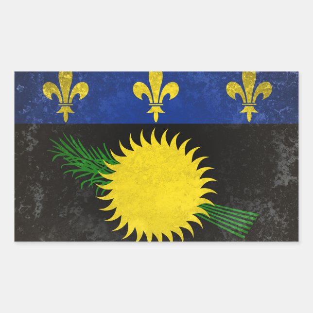Sticker Rectangulaire Guadeloupe (Devant)