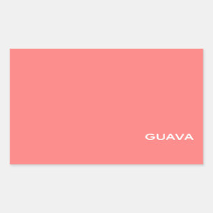Sticker Rectangulaire Guava pink color name