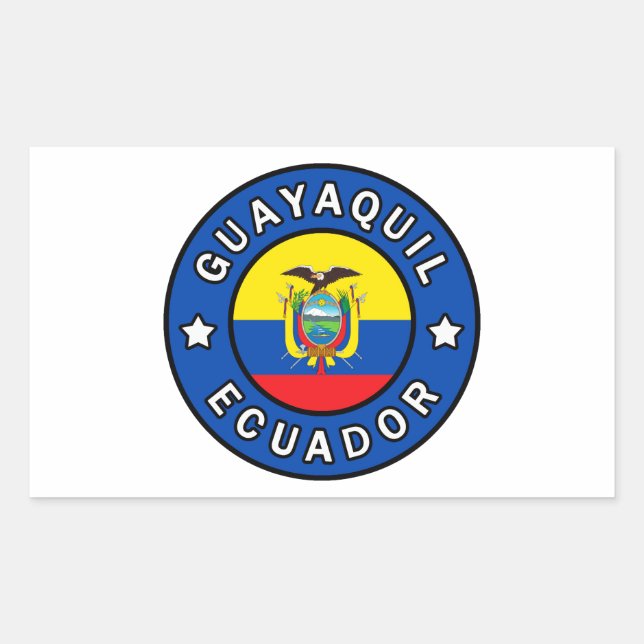 Sticker Rectangulaire Guayaquil Equateur (Devant)