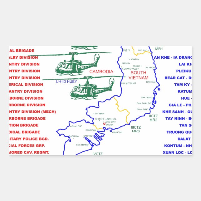 STICKER RECTANGULAIRE GUERRE DU VIETNAM. VÉTÉRAN DE L'ARMÉE AMÉRICAINE (Devant)
