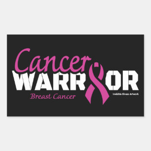 Sticker Rectangulaire Guerrier...Cancer du sein