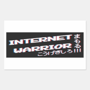 Sticker Rectangulaire Guerrier d'Internet