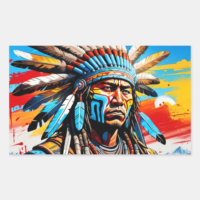 STICKER RECTANGULAIRE GUERRIERS 8 (Devant)