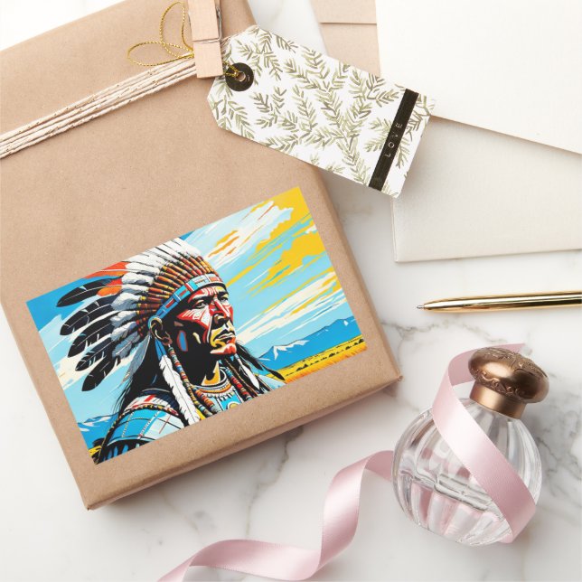 STICKER RECTANGULAIRE GUERRIERS 9 (Cadeaux)