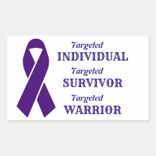 Sticker Rectangulaire Guerriers survivants de la sensibilisation des per