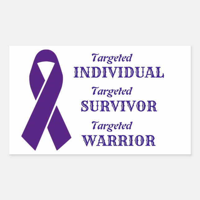 Sticker Rectangulaire Guerriers survivants de la sensibilisation des per (Devant)