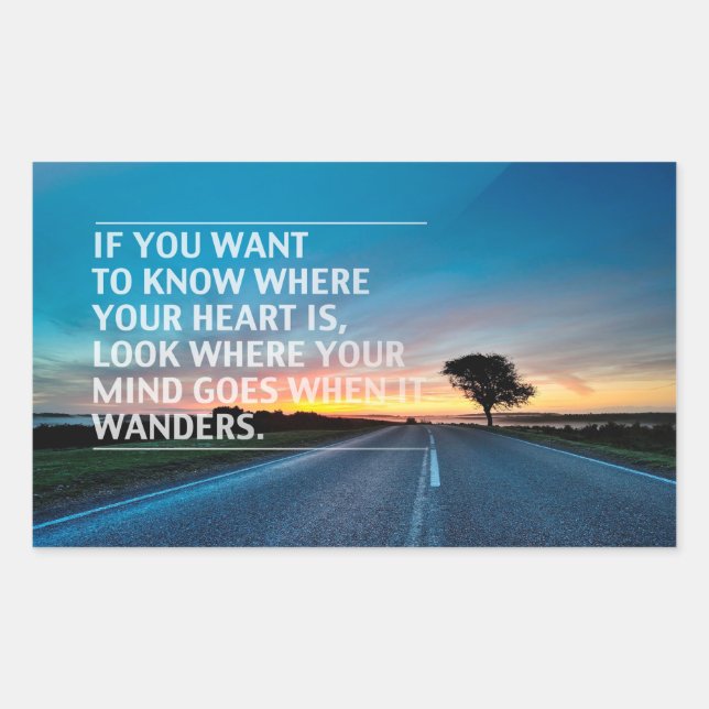 Sticker Rectangulaire Guillemets inspirants et motivants (Devant)