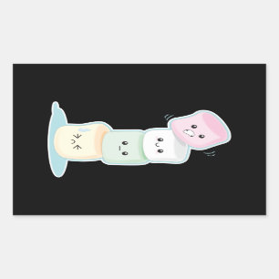 Sticker Rectangulaire Guimauves empilées
