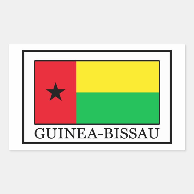 Sticker Rectangulaire Guinée-Bissau (Devant)