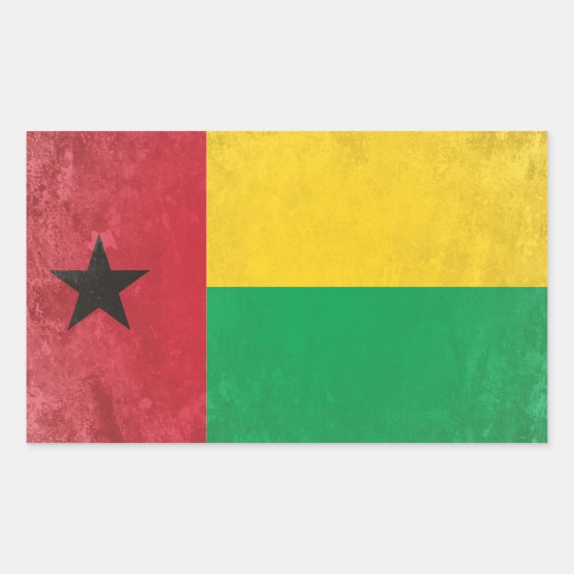 Sticker Rectangulaire Guinée-Bissau (Devant)