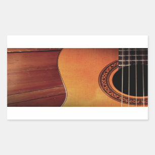 Sticker Rectangulaire Guitare acoustique