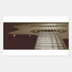 Sticker Rectangulaire Guitare acoustique