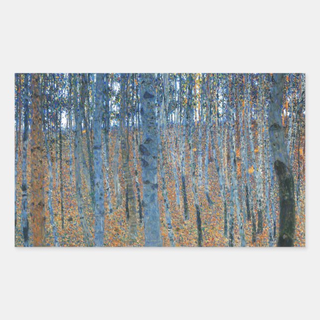 Sticker Rectangulaire Gustav Klimt Beech (Devant)