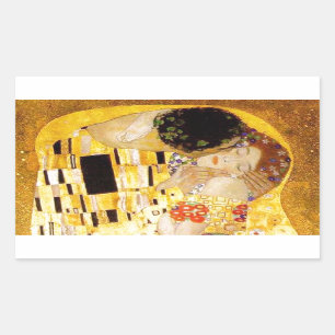 Sticker Rectangulaire Gustav Klimt La Peinture Classique Du Kiss