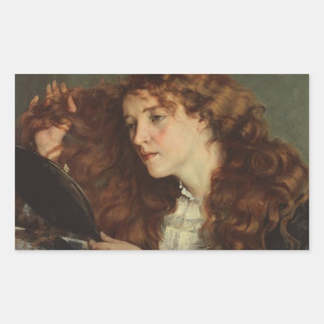 Sticker Rectangulaire Gustave Courbet - Jo, la belle irlandaise (Devant)
