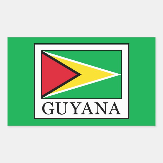 Sticker Rectangulaire Guyana (Devant)