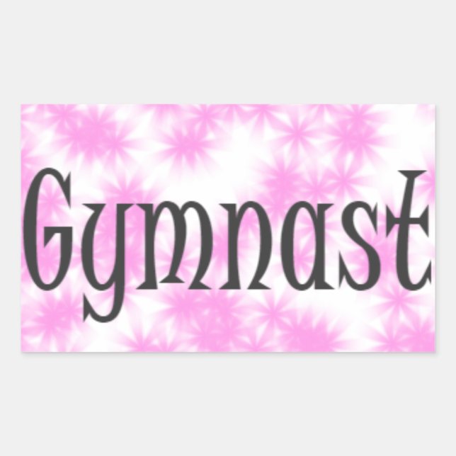 Sticker Rectangulaire Gymnaste (Devant)