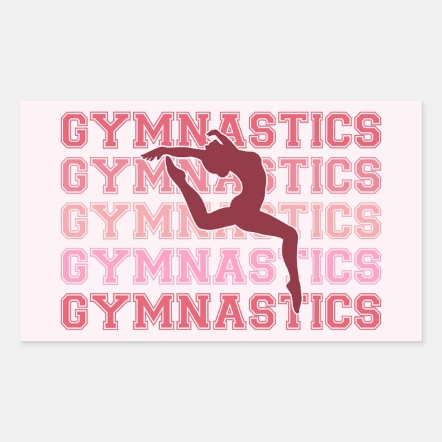 Sticker Rectangulaire Gymnastique inspirée (Devant)