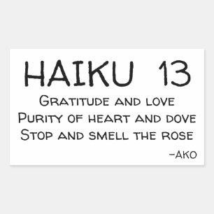 STICKER RECTANGULAIRE HAIKU 13