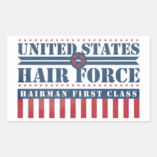 Sticker Rectangulaire Hairman de première classe de la US Hair Force