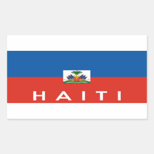 Sticker Rectangulaire haïti pays symbole nom
