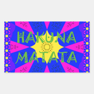 Sticker Rectangulaire Hakuna Matata Beautiful Amazing Design Colors
